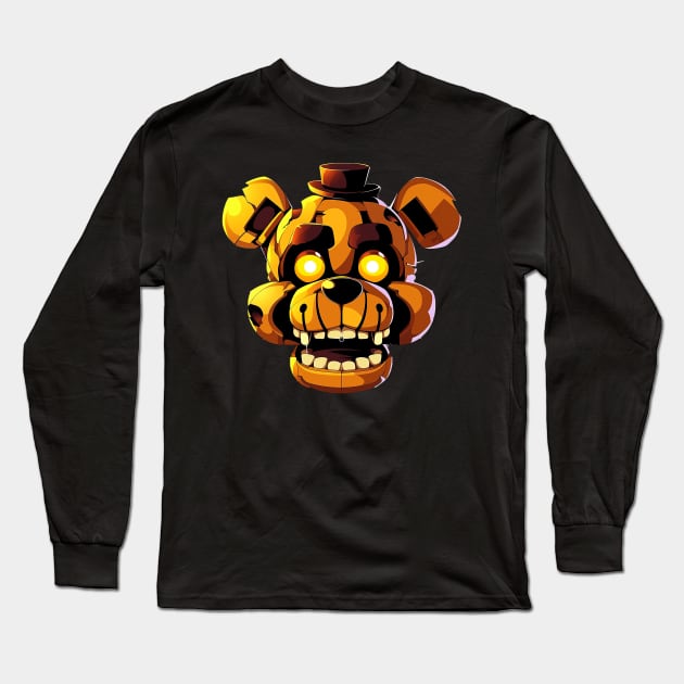 freddy fazbear Long Sleeve T-Shirt by sample the dragon